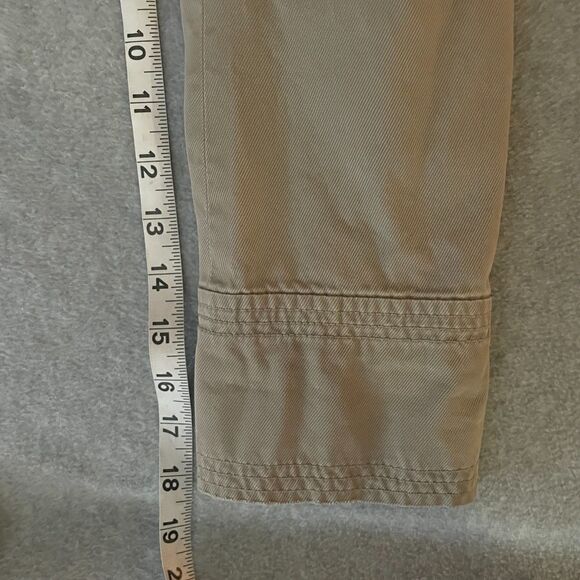 Banana Republic Khaki Trench Jacket Women Size 12 Cotton Double Breasted - Picture 15 of 15